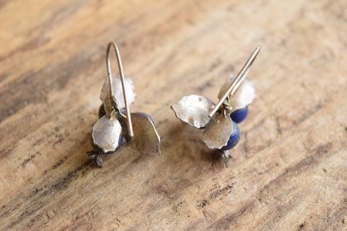 Blueberry Gemstone & Enamel Earrings
